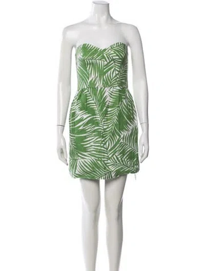 Pre-owned Milly Linen Midi Length Dress In Multi