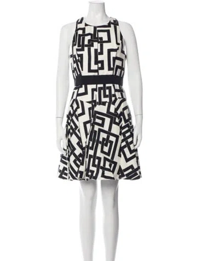 Pre-owned Milly Linen Mini Dress In Black