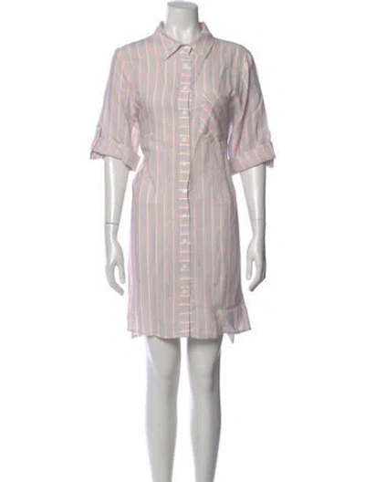 Pre-owned Milly Linen Mini Dress In Orange