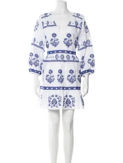 Pre-owned Milly Linen Mini Dress W/ Tags In Multi