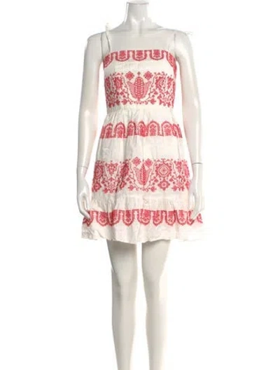 Pre-owned Milly Linen Mini Dress In White