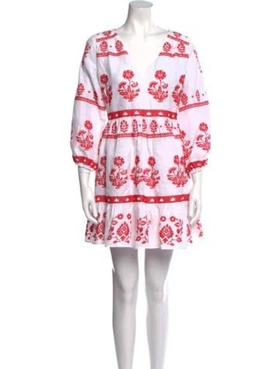 Pre-owned Milly Linen Mini Dress In White