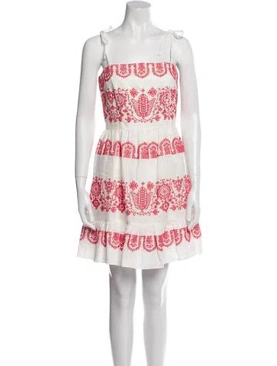 Pre-owned Milly Linen Mini Dress In White