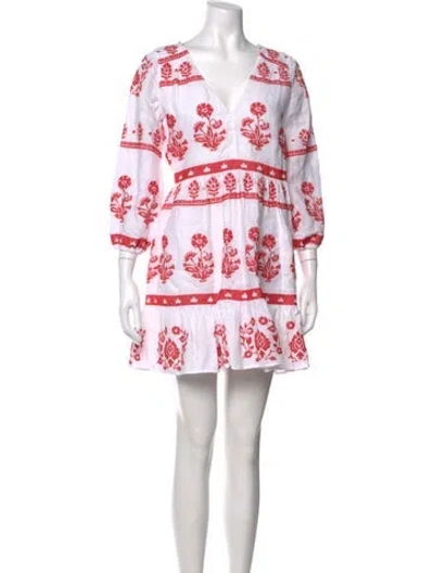 Pre-owned Milly Linen Mini Dress In White