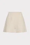 Milly Linen Pleated Shorts In Natural