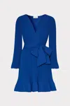Milly Liv Pleated Mini Dress In Sapphire