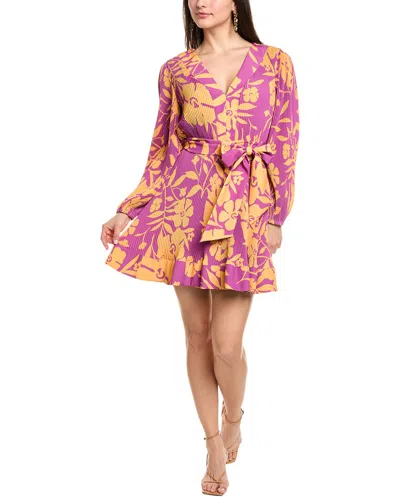 MILLY MILLY LIV PLEATED SATIN MINI DRESS