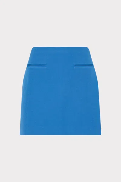 Milly Lizzy Cady Mini Skirt In Blue