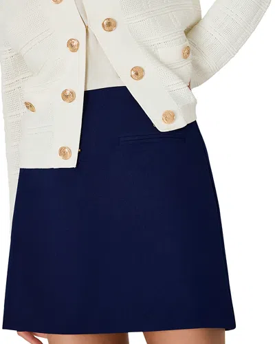 Milly Lizzy Cady Mini Skirt In Blue