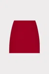 Milly Lizzy Cady Mini Skirt In Burgundy