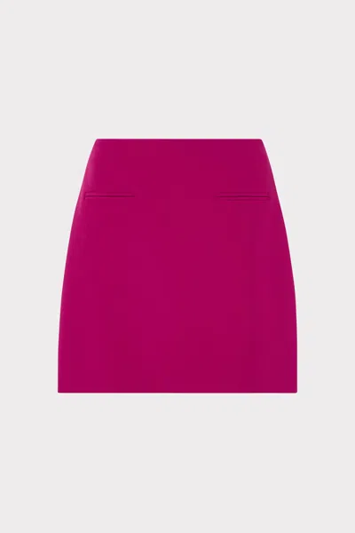 Milly Lizzy Cady Mini Skirt In Purple