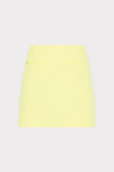 Milly Lizzy Cady Mini Skirt In Yellow