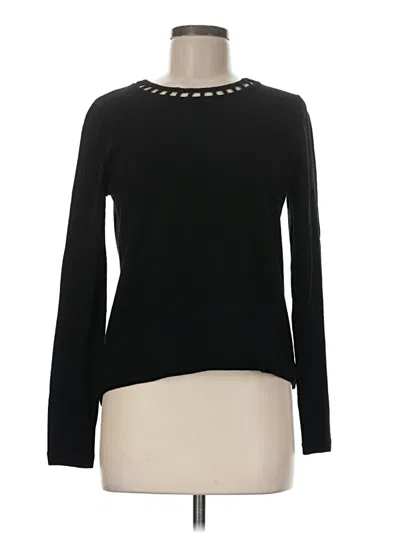 Pre-owned Milly Long Sleeve Top Black Turtleneck Tops