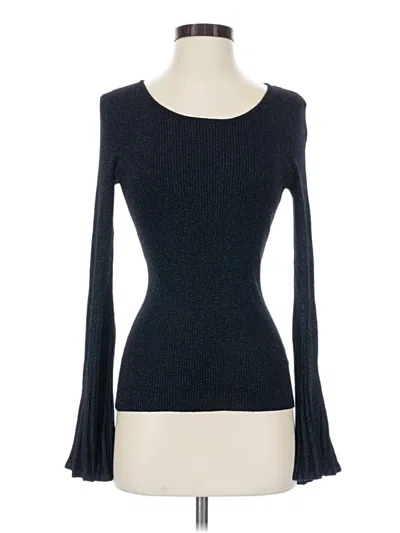 Pre-owned Milly Long Sleeve Top Blue Boatneck Tops