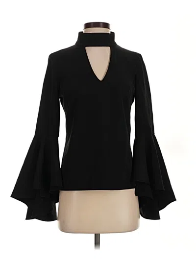 Pre-owned Milly Long Sleeve Turtleneck In Black