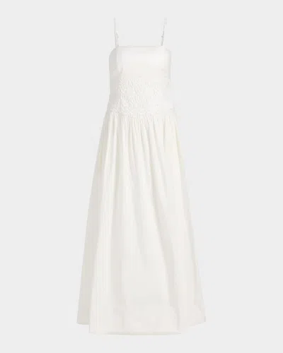 Milly Lou Crochet Stretch-cotton Maxi Dress In White