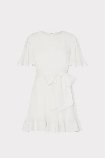 Milly Women's Lumi Pleated Minidress In White