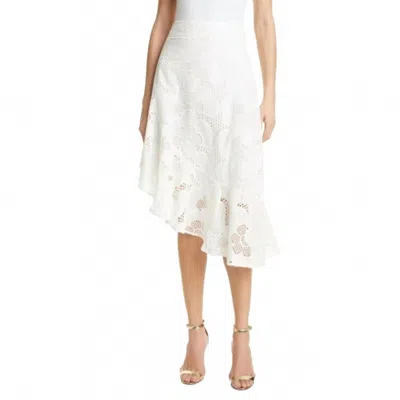 Milly Mae Piers Eyelet Skirt In White