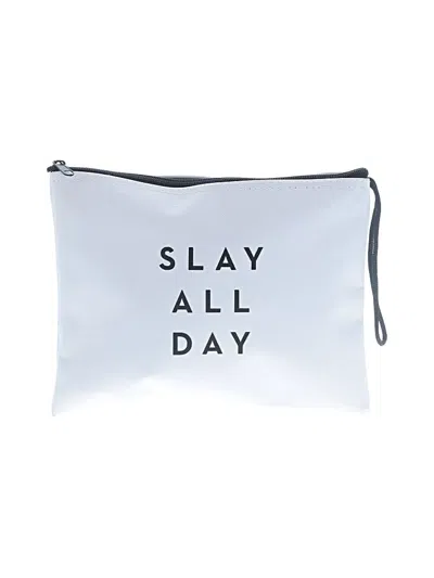 Pre-owned Milly Makeup Bag In White