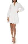 MILLY MILLY MARGARET BUTTERFLY EYELET LONG SLEEVE DRESS