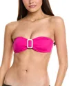Milly Margot Bandeau Bikini Top In Pink