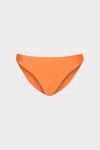 Milly Margot Gloss Bikini Bottom In Orange