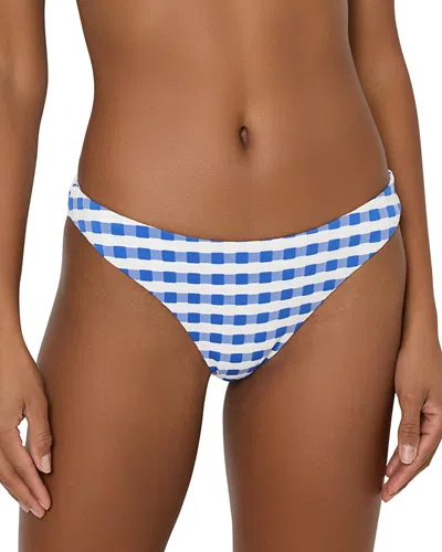 Milly Margot Jacquard Cottage Bikini Bottom In Blue