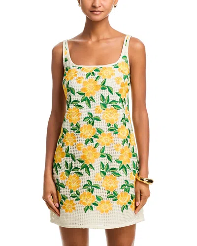 Milly Maria Embroidered Mini Dress In Multi