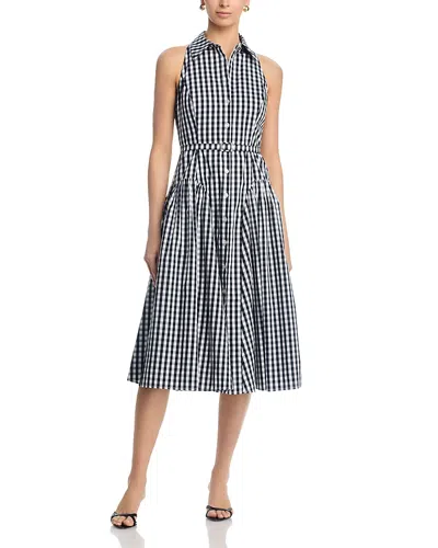 Milly Maxine Gingham Midi Dress In Multi
