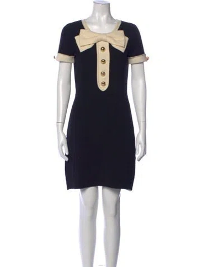 Pre-owned Milly Merino Wool Knee-length Dress In Black