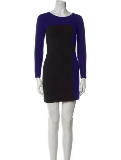 Pre-owned Milly Merino Wool Mini Dress In Multi