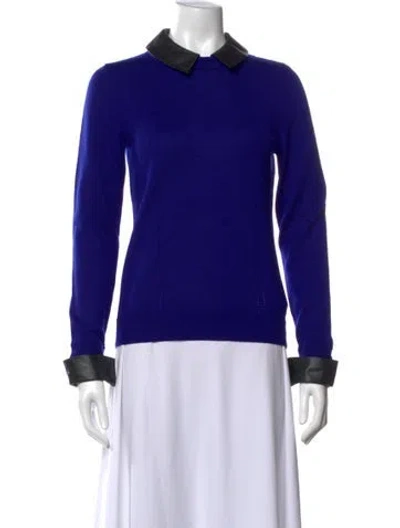 Pre-owned Milly Merino Wool Sweater In Blue