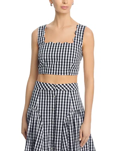 Milly Mia Gingham Top In Blue