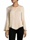 Milly Michelle Stretch-silk Blouse In Ballet In Pink