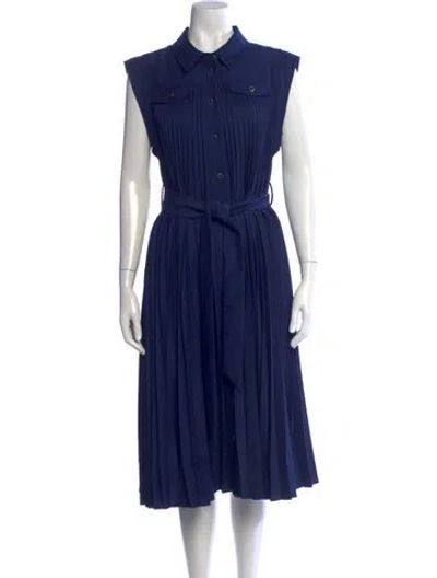 Pre-owned Milly Midi Length Dress In Blue