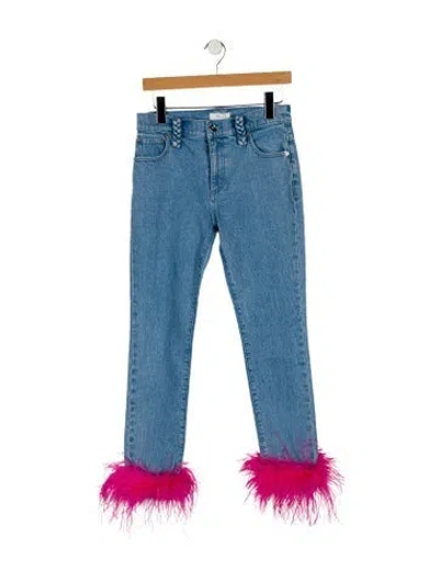 Pre-owned Milly Mid-rise Skinny Leg Jeans W/ Tags In Blue