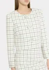Milly Mika Plaid Crop Jacket In Multi