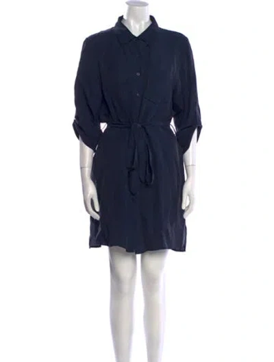 Pre-owned Milly Mini Dress In Blue