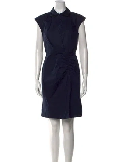 Pre-owned Milly Mini Dress In Blue