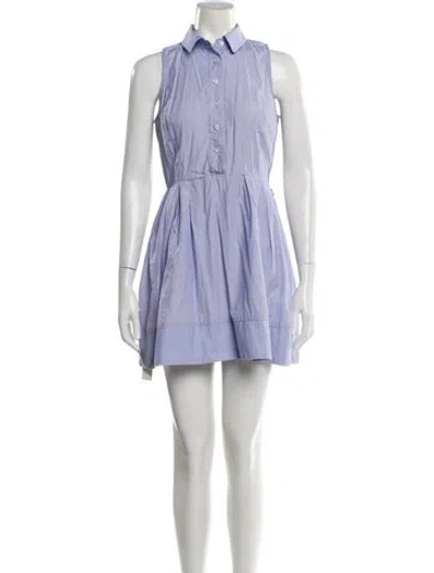 Pre-owned Milly Mini Dress In Blue