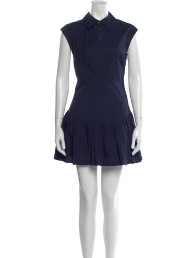 Pre-owned Milly Mini Dress In Blue