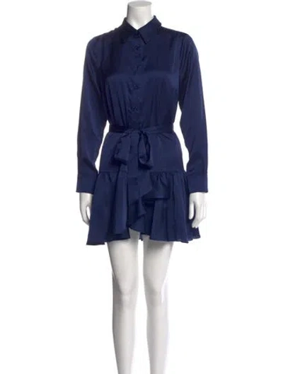 Pre-owned Milly Mini Dress In Blue