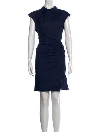 Pre-owned Milly Mini Dress In Blue