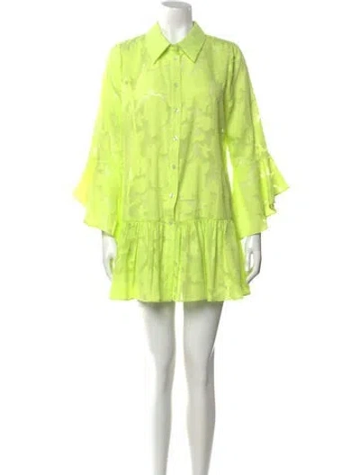 Pre-owned Milly Mini Dress In Green