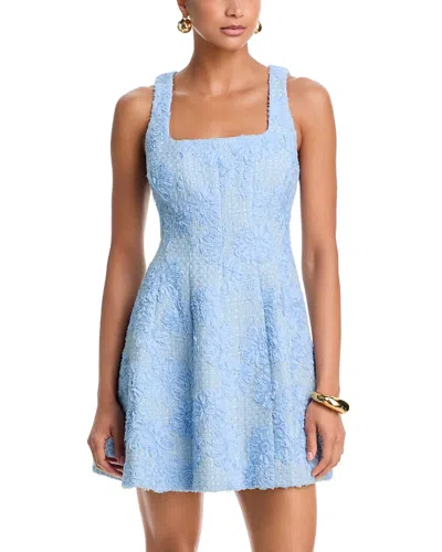 Milly Minna Tweed Mini Dress In Blue