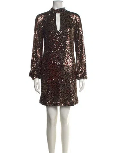 Pre-owned Milly Mock Neck Mini Dress