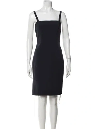 Pre-owned Milly Mock Neck Mini Dress In Black