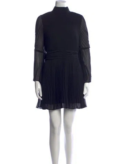Pre-owned Milly Mock Neck Mini Dress W/ Tags In Blue