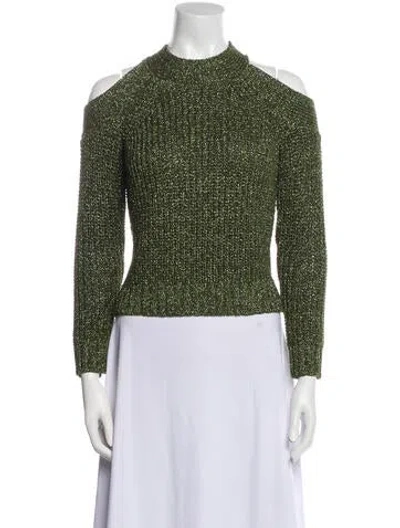 Pre-owned Milly Mock Neck Sweater In Multi