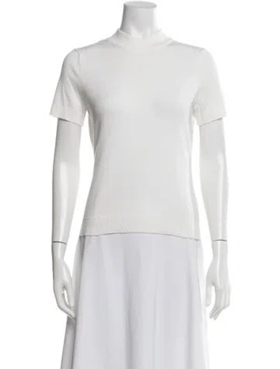 Pre-owned Milly Mock Neck Sweater In Neutral